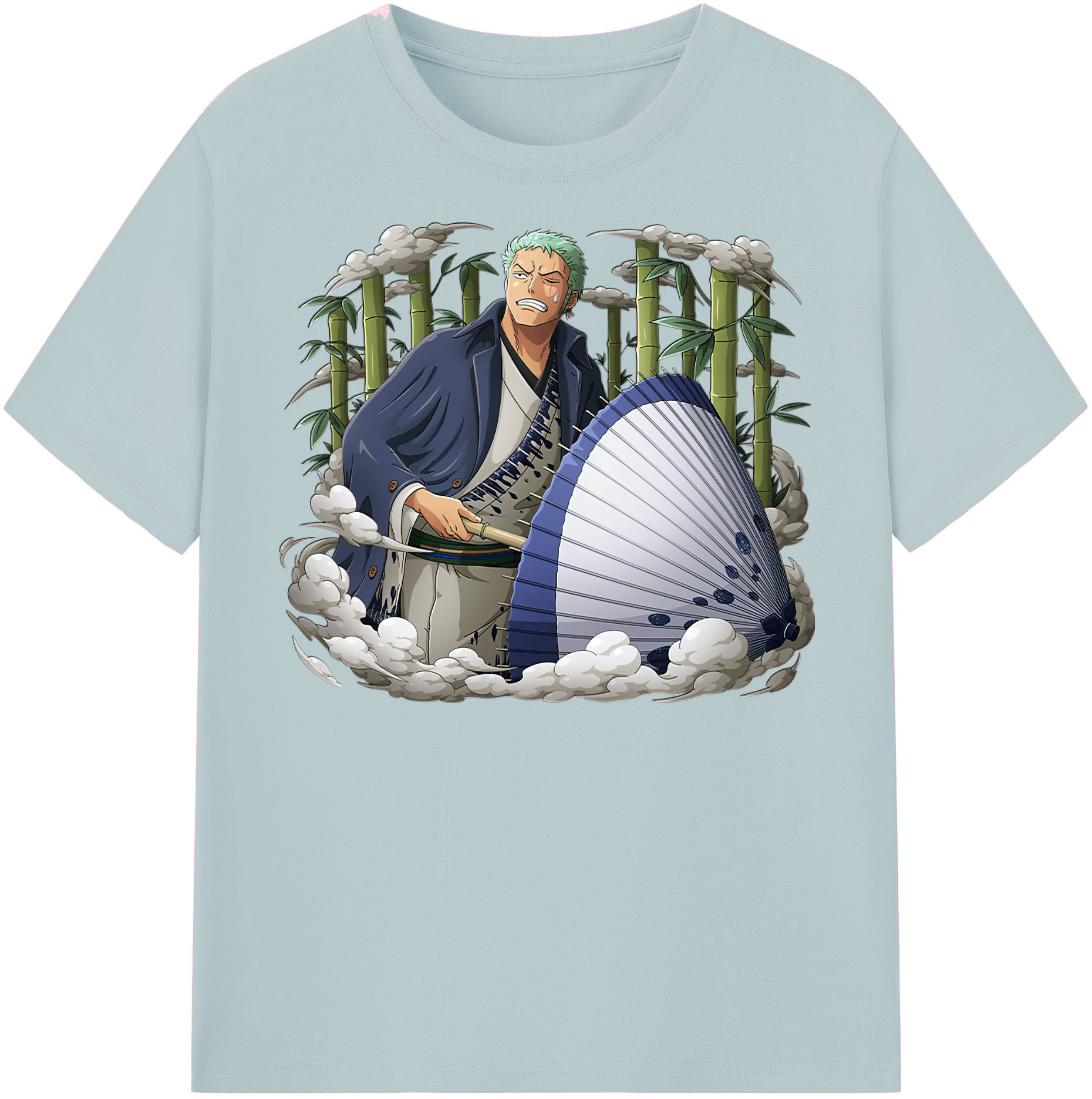 ワンピース ロロノア・ゾロ ONE PIECE Roronoa Zoro 綿100％半袖Tシャツ（フロントプリント）